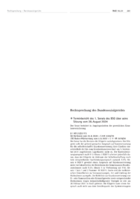 Dokument Rechtsprechung des Bundessozialgerichts