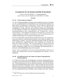 Dokument Grundgesetz für die Bundesrepublik Deutschland