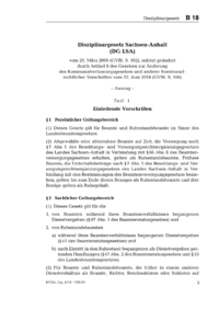 Dokument Disziplinargesetz Sachsen-Anhalt (DG LSA)