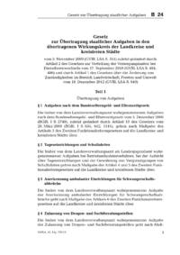 Dokument Gesetz zur Übertragung staatlicher Aufgaben in den übertragenen Wirkungskreis der Landkreise und kreisfreien Städte