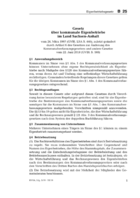 Dokument Gesetz über kommunale Eigenbetriebe im Land Sachsen-Anhalt