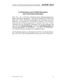 Dokument Vorbemerkung zum Produktrahmenplan und zum Kontenrahmenplan