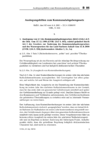 Dokument Auslegungshilfen zum Kommunalabgabengesetz