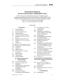 Dokument Kommunalwahlgesetz für das Land Sachsen-Anhalt (KWG LSA)
