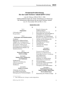 Dokument Kommunalwahlordnung für das Land Sachsen-Anhalt (KWO LSA)