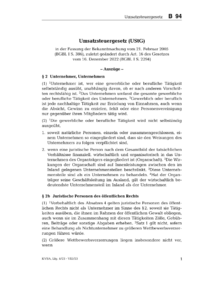 Dokument Umsatzsteuergesetz (UStG)