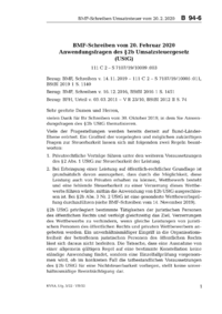 Dokument BMF-Schreiben vom 20. Februar 2020 Anwendungsfragen des § 2b Umsatzsteuergesetz (UStG)
