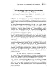 Dokument Übertragung von kommunalen Pflichtaufgaben mit befreiender Wirkung