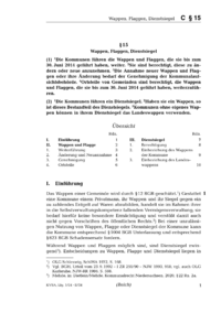 Dokument § 15 Wappen, Flaggen, Dienstsiegel