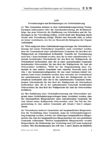 Dokument § 19 Vereinbarungen und Bestimmungen zur Gebietsänderung