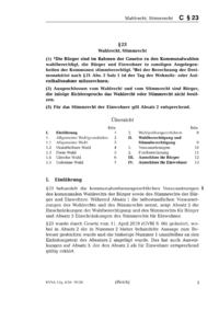 Dokument § 23 Wahlrecht, Stimmrecht