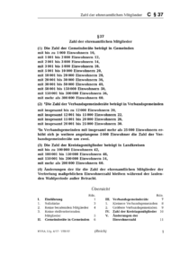 Dokument § 37 Zahl der ehrenamtlichen Mitglieder