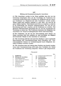 Dokument § 47 Bildung und Zusammensetzung der Ausschüsse
