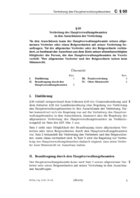 Dokument § 50 Vertretung des Hauptverwaltungsbeamten in den Ausschüssen der Vertretung