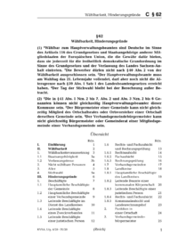 Dokument § 62 Wählbarkeit, Hinderungsgründe