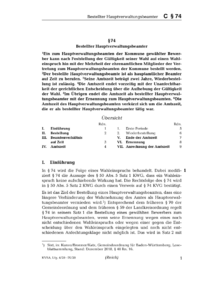 Dokument § 74 Bestellter Hauptverwaltungsbeamter