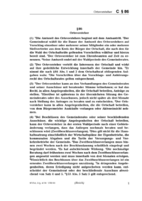 Dokument § 86 Ortsvorsteher