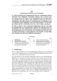 Dokument § 87 Aufhebung und Änderung von Ortschaften