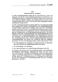 Dokument § 91 Wahrnehmung der Aufgaben