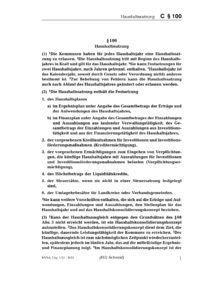 Dokument § 100 Haushaltssatzung