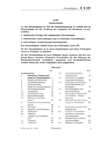 Dokument § 101 Haushaltsplan