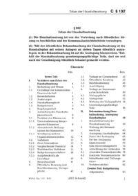 Dokument § 102 Erlass der Haushaltssatzung