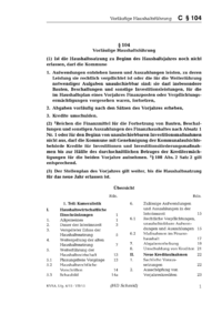 Dokument § 104 Vorläufige Haushaltsführung