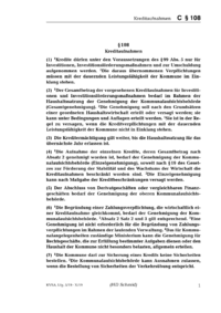 Dokument § 108 Kreditaufnahmen