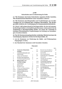 Dokument § 109 Sicherheiten und Gewährleistung für Dritte