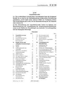 Dokument § 110 Liquiditätskredite