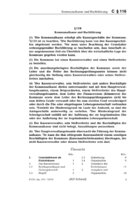 Dokument § 116 Kommunalkasse und Buchführung