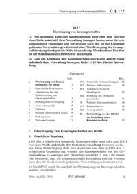 Dokument § 117 Übertragung von Kassengeschäften