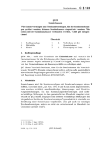 Dokument § 123 Sonderkassen