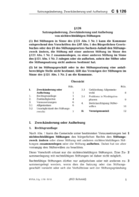 Dokument § 126 Satzungsänderung, Zweckänderung und Aufhebung von nichtrechtsfähigen Stiftungen