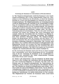 Dokument § 131 Vertretung der Kommune in Unternehmen in Privatrechtsform