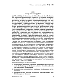 Dokument § 135 Vorlage- und Anzeigepflicht