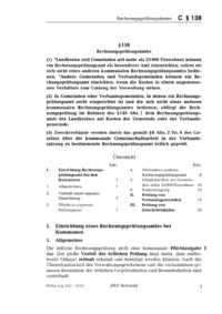 Dokument § 138 Rechnungsprüfungsämter