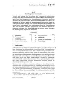 Dokument § 149 Bestellung eines Beauftragten