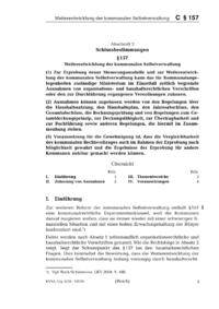 Dokument § 157 Weiterentwicklung der kommunalen Selbstverwaltung