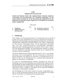 Dokument § 158 Maßgebende Einwohnerzahl
