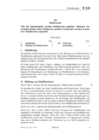 Dokument § 8 Wahlbezirke