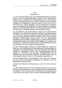 Dokument § 10 Wahlausschuss