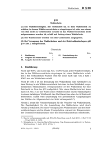 Dokument § 20 Wahlschein