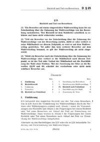 Dokument § 25 Rücktritt und Tod von Bewerbern