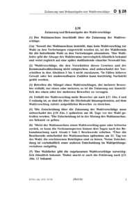 Dokument § 28 Zulassung und Bekanntgabe der Wahlvorschläge