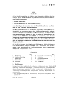 Dokument § 33 Briefwahl