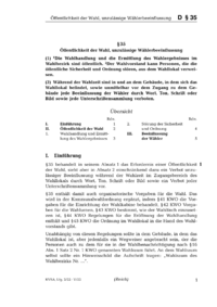 Dokument § 35 Öffentlichkeit der Wahl, unzulässige Wählerbeeinflussung