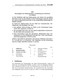 Dokument § 42 Bekanntgabe des Wahlergebnisses, Feststellung des Scheiterns von Wahlen