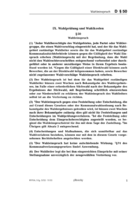 Dokument § 50 Wahleinspruch