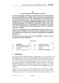 Dokument § 51 Entscheidung über die Gültigkeit der Wahl